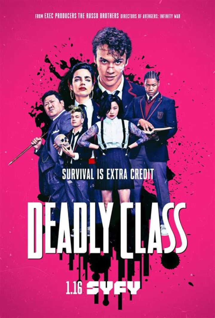 DEADLY CLASS -- "Noise, Noise, Noise" Episode 101 -- Pictured: (l-r) Lana Condor as Saya, Benjamin Wadsworth as Marcus -- (Photo by: Katie Yu/SYFY)