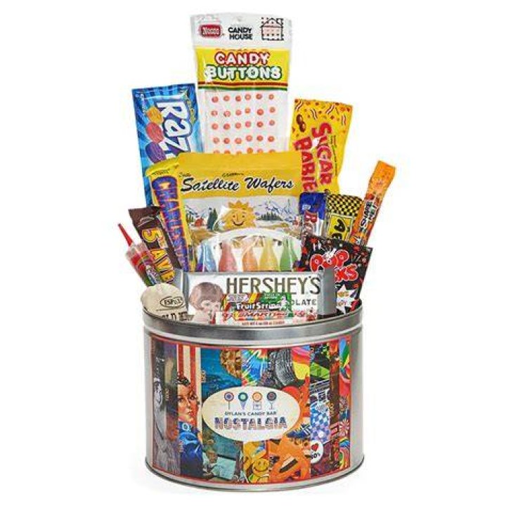 Dylan&rsquo;s Candy Bar Nostalgia Gift Bucket, $75, dylanscandybar.com