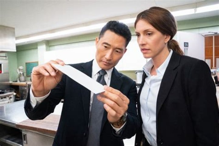 FBI Special Agent Matthew Ryker, played by Daniel Dae Kim, and Agent Chris Moore, played by Ian Colletti, in the elevator at 30 Rock. (National Geographic/Peter Stranks)