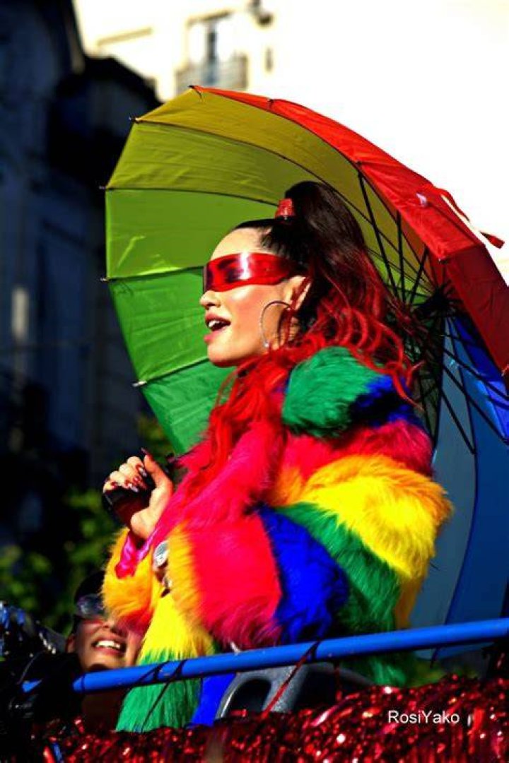 Lady Gaga Rocking Rainbow Clothes