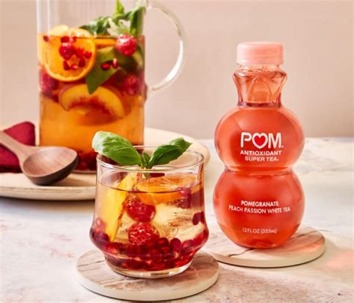 POM Peach Passion and Basil Sangria